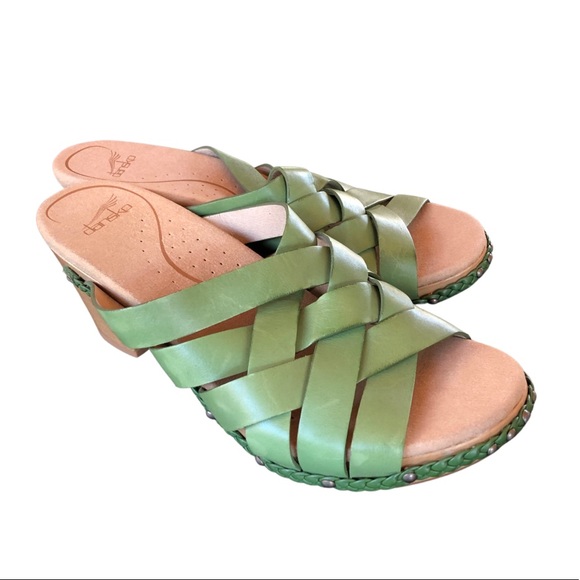 Dansko Shoes - Dansko tory green sandals shoes leather new comfort